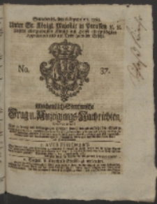 Wochentlich-Stettinische Frag- und Anzeigungs-Nachrichten. 1760 No. 37 + Anhang