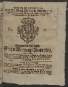 Wochentlich-Stettinische Frag- und Anzeigungs-Nachrichten. 1760 No. 38 + Anhang