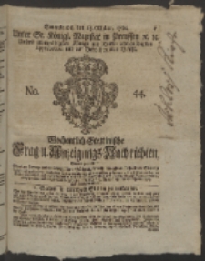 Wochentlich-Stettinische Frag- und Anzeigungs-Nachrichten. 1760 No. 44