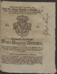 Wochentlich-Stettinische Frag- und Anzeigungs-Nachrichten. 1760 No. 45