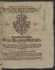 Wochentlich-Stettinische Frag- und Anzeigungs-Nachrichten. 1760 No. 47