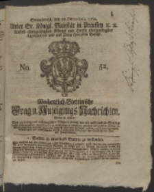 Wochentlich-Stettinische Frag- und Anzeigungs-Nachrichten. 1760 No. 52 + Anhang