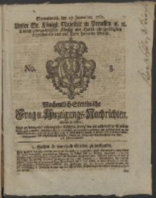 Wochentlich-Stettinische Frag- und Anzeigungs-Nachrichten. 1761 No. 3 + Anhang