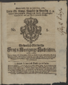 Wochentlich-Stettinische Frag- und Anzeigungs-Nachrichten. 1761 No. 5 + Anhang