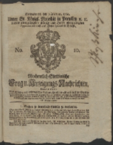 Wochentlich-Stettinische Frag- und Anzeigungs-Nachrichten. 1761 No. 10 + Anhang
