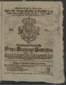 Wochentlich-Stettinische Frag- und Anzeigungs-Nachrichten. 1761 No. 21 + Anhang