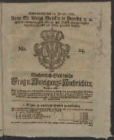 Wochentlich-Stettinische Frag- und Anzeigungs-Nachrichten. 1761 No. 24 + Anhang