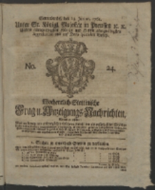 Wochentlich-Stettinische Frag- und Anzeigungs-Nachrichten. 1761 No. 24 + Anhang