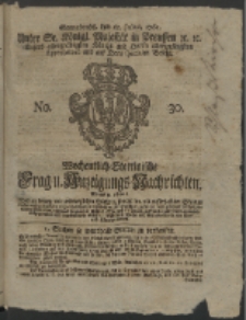Wochentlich-Stettinische Frag- und Anzeigungs-Nachrichten. 1761 No. 30