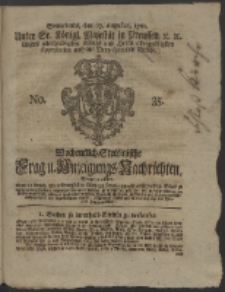 Wochentlich-Stettinische Frag- und Anzeigungs-Nachrichten. 1761 No. 35 + Anhang