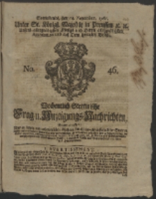 Wochentlich-Stettinische Frag- und Anzeigungs-Nachrichten. 1761 No. 46