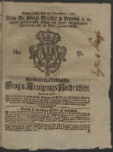 Wochentlich-Stettinische Frag- und Anzeigungs-Nachrichten. 1761 No. 51