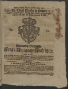 Wochentlich-Stettinische Frag- und Anzeigungs-Nachrichten. 1761 No. 52