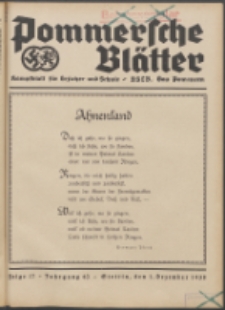 Pommersche Blätter : Kampfblatt für Erzieher und Schule. Jg. 63, 1938 Folge 17