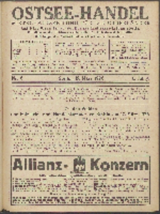 Ostsee-Handel : Wirtschaftszeitschrift für der Wirtschaftsgebiet des Gaues Pommern und der Ostsee und Südostländer. Jg. 6, 1926 Nr. 6