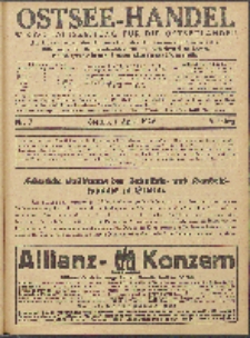 Ostsee-Handel : Wirtschaftszeitschrift für der Wirtschaftsgebiet des Gaues Pommern und der Ostsee und Südostländer. Jg. 6, 1926 Nr. 7