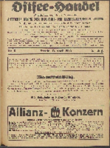 Ostsee-Handel : Wirtschaftszeitschrift für der Wirtschaftsgebiet des Gaues Pommern und der Ostsee und Südostländer. Jg. 6, 1926 Nr. 8