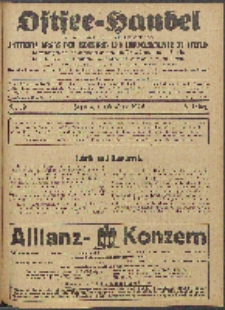 Ostsee-Handel : Wirtschaftszeitschrift für der Wirtschaftsgebiet des Gaues Pommern und der Ostsee und Südostländer. Jg. 6, 1926 Nr. 19