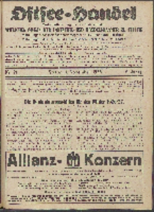 Ostsee-Handel : Wirtschaftszeitschrift für der Wirtschaftsgebiet des Gaues Pommern und der Ostsee und Südostländer. Jg. 6, 1926 Nr. 21