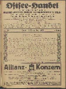 Ostsee-Handel : Wirtschaftszeitschrift f&uuml;r der Wirtschaftsgebiet des Gaues Pommern und der Ostsee und S&uuml;dostl&auml;nder. Jg. 6, 1926 Nr. 23