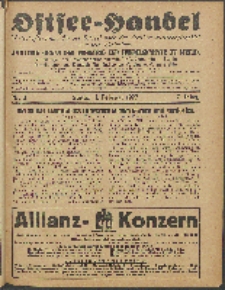Ostsee-Handel : Wirtschaftszeitschrift für der Wirtschaftsgebiet des Gaues Pommern und der Ostsee und Südostländer. Jg. 7, 1927 Nr. 3