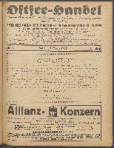Ostsee-Handel : Wirtschaftszeitschrift für der Wirtschaftsgebiet des Gaues Pommern und der Ostsee und Südostländer. Jg. 7, 1927 Nr. 5
