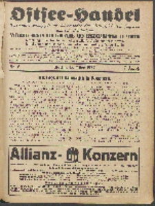 Ostsee-Handel : Wirtschaftszeitschrift f&uuml;r der Wirtschaftsgebiet des Gaues Pommern und der Ostsee und S&uuml;dostl&auml;nder. Jg. 7, 1927