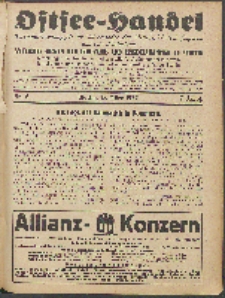 Ostsee-Handel : Wirtschaftszeitschrift für der Wirtschaftsgebiet des Gaues Pommern und der Ostsee und Südostländer. Jg. 7, 1927