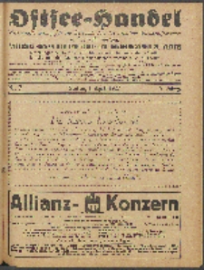 Ostsee-Handel : Wirtschaftszeitschrift f&uuml;r der Wirtschaftsgebiet des Gaues Pommern und der Ostsee und S&uuml;dostl&auml;nder. Jg. 7, 1927 Nr. 7