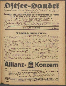 Ostsee-Handel : Wirtschaftszeitschrift für der Wirtschaftsgebiet des Gaues Pommern und der Ostsee und Südostländer. Jg. 7, 1927 Nr. 8