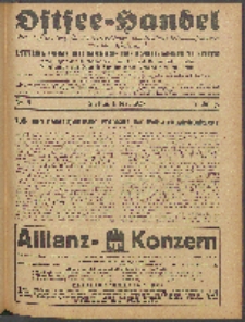 Ostsee-Handel : Wirtschaftszeitschrift für der Wirtschaftsgebiet des Gaues Pommern und der Ostsee und Südostländer. Jg. 7, 1927 Nr. 9