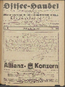 Ostsee-Handel : Wirtschaftszeitschrift für der Wirtschaftsgebiet des Gaues Pommern und der Ostsee und Südostländer. Jg. 7, 1927 Nr. 10