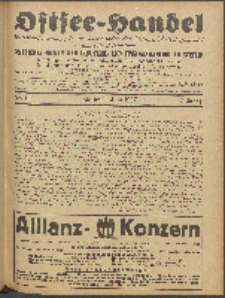 Ostsee-Handel : Wirtschaftszeitschrift für der Wirtschaftsgebiet des Gaues Pommern und der Ostsee und Südostländer. Jg. 7, 1927 Nr. 11