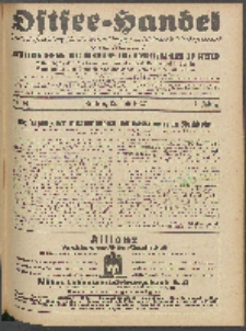 Ostsee-Handel : Wirtschaftszeitschrift für der Wirtschaftsgebiet des Gaues Pommern und der Ostsee und Südostländer. Jg. 7, 1927 Nr. 14