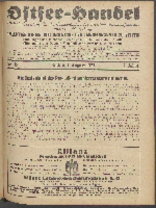 Ostsee-Handel : Wirtschaftszeitschrift für der Wirtschaftsgebiet des Gaues Pommern und der Ostsee und Südostländer. Jg. 7, 1927 Nr. 15