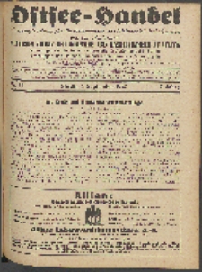Ostsee-Handel : Wirtschaftszeitschrift f&uuml;r der Wirtschaftsgebiet des Gaues Pommern und der Ostsee und S&uuml;dostl&auml;nder. Jg. 7, 1927 Nr. 17