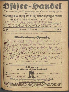 Ostsee-Handel : Wirtschaftszeitschrift f&uuml;r der Wirtschaftsgebiet des Gaues Pommern und der Ostsee und S&uuml;dostl&auml;nder. Jg. 7, 1927 Nr. 18