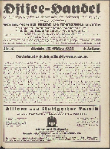 Ostsee-Handel : Wirtschaftszeitschrift für der Wirtschaftsgebiet des Gaues Pommern und der Ostsee und Südostländer. Jg. 8, 1928 Nr. 6