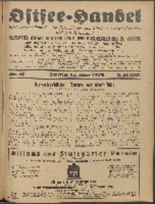 Ostsee-Handel : Wirtschaftszeitschrift für der Wirtschaftsgebiet des Gaues Pommern und der Ostsee und Südostländer. Jg. 8, 1928 Nr. 10