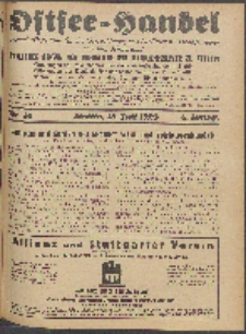 Ostsee-Handel : Wirtschaftszeitschrift für der Wirtschaftsgebiet des Gaues Pommern und der Ostsee und Südostländer. Jg. 8, 1928 Nr. 14