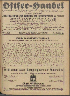 Ostsee-Handel : Wirtschaftszeitschrift für der Wirtschaftsgebiet des Gaues Pommern und der Ostsee und Südostländer. Jg. 8, 1928 Nr. 19