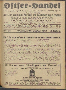 Ostsee-Handel : Wirtschaftszeitschrift für der Wirtschaftsgebiet des Gaues Pommern und der Ostsee und Südostländer. Jg. 8, 1928 Nr. 21