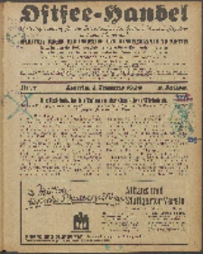 Ostsee-Handel : Wirtschaftszeitschrift für der Wirtschaftsgebiet des Gaues Pommern und der Ostsee und Südostländer. Jg. 9, 1929 Nr. 1