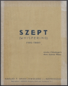 Szept = (Whispering) : fox-trot