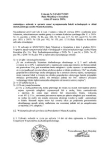Uchwała Rady Miejskiej w Koszalinie nr XXXII/379/2009