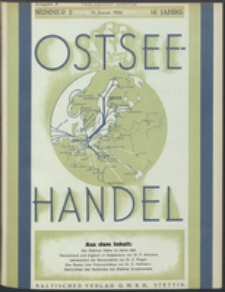 Ostsee-Handel : Wirtschaftszeitschrift für der Wirtschaftsgebiet des Gaues Pommern und der Ostsee und Südostländer Jg. 14, 1934 Nr. 2
