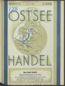 Ostsee-Handel : Wirtschaftszeitschrift f&uuml;r der Wirtschaftsgebiet des Gaues Pommern und der Ostsee und S&uuml;dostl&auml;nder Jg. 14, 1934 Nr. 12