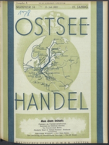 Ostsee-Handel : Wirtschaftszeitschrift für der Wirtschaftsgebiet des Gaues Pommern und der Ostsee und Südostländer Jg. 14, 1934 Nr. 14