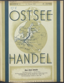 Ostsee-Handel : Wirtschaftszeitschrift für der Wirtschaftsgebiet des Gaues Pommern und der Ostsee und Südostländer. Jg. 15, 1935 Nr. 4