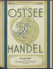 Ostsee-Handel : Wirtschaftszeitschrift für der Wirtschaftsgebiet des Gaues Pommern und der Ostsee und Südostländer. Jg. 15, 1935 Nr. 6